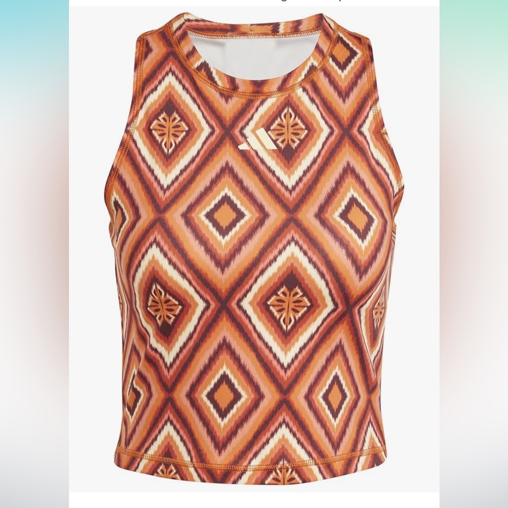 NWT✨ Adidas FARM Rio✨ Racer Back Geometric Patterned Tank Top